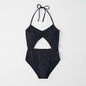 Abercrombie Navy Cutout One Piece Swimsuit